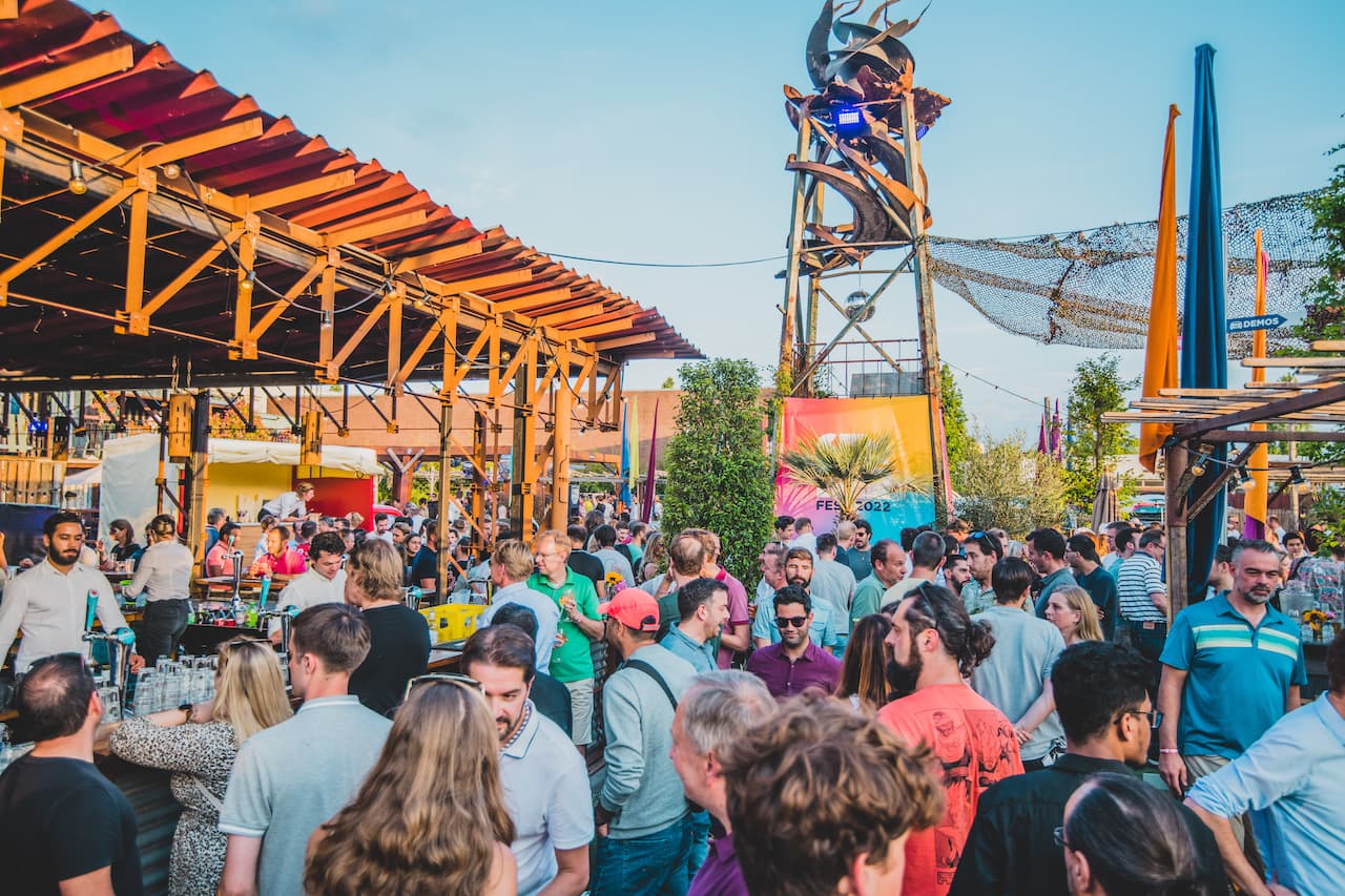 Crowd at The Courtyard festival at LIEF Amsterdam